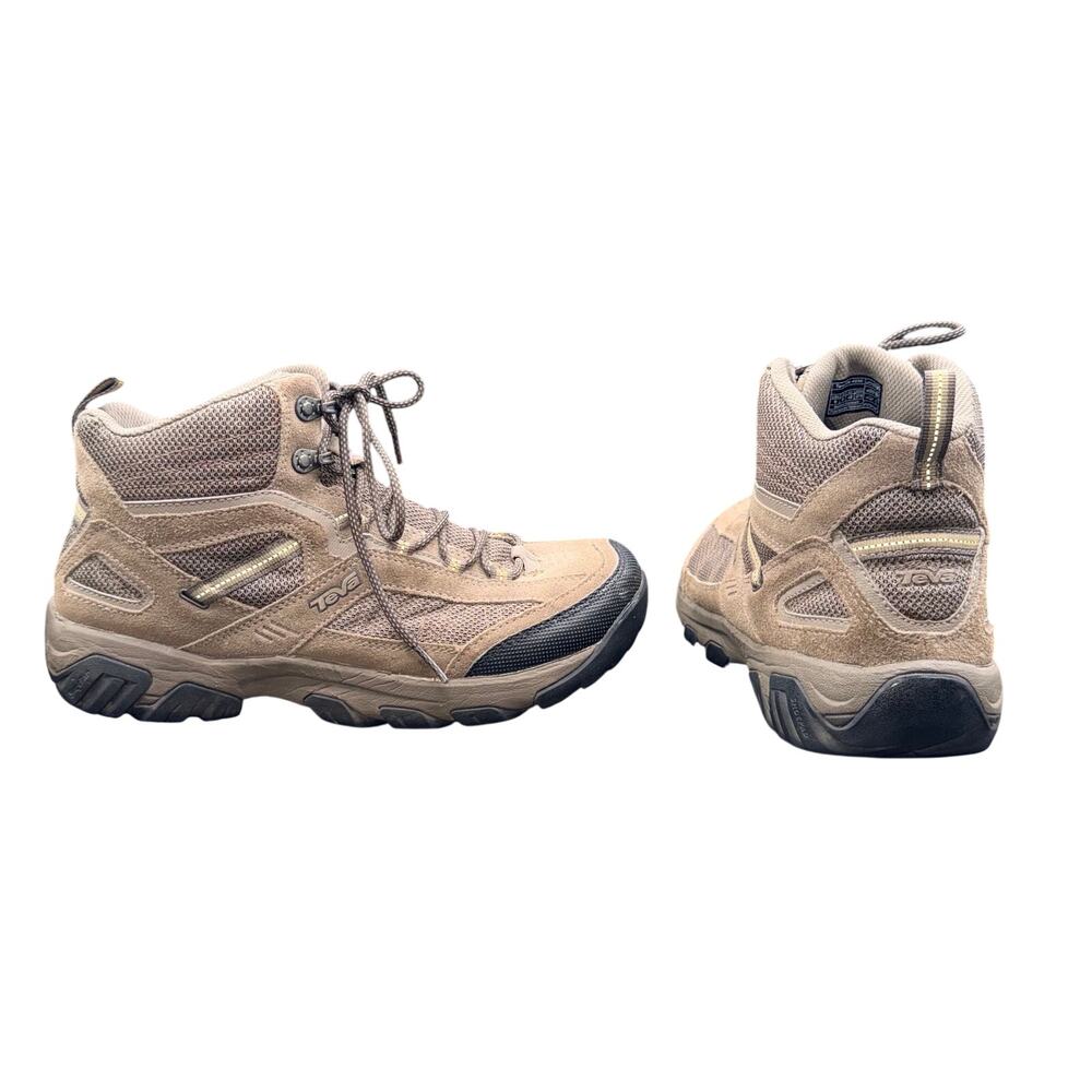 Teva Men’s Hiking Boots Brown Suede Mesh Mid Trail Shoes Size 9